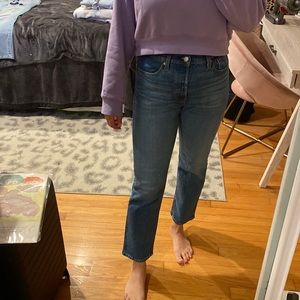 Levis Wedgie High Rise crop
